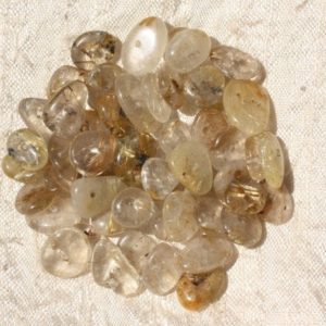 Shop Rutilated Quartz Chip & Nugget Beads! 10pc – stone beads – gold Chips pucks 4558550018052 rutilated Quartz | Natural genuine chip Rutilated Quartz beads for beading and jewelry making.  #jewelry #beads #beadedjewelry #diyjewelry #jewelrymaking #beadstore #beading #affiliate #ad