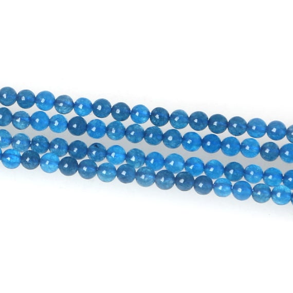 2mm Natural Sapphire Blue Smooth Round Beads, 15"/str Approx. 170 Beads