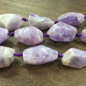 Faceted Large Amethyst Nuggets Polished Free Form Amethyst Beads Drilled Nugget Beads Purple Gemstone Loose Beads 15.5" Full Strand | Natural genuine chip Gemstone beads for beading and jewelry making.  #jewelry #beads #beadedjewelry #diyjewelry #jewelrymaking #beadstore #beading #affiliate #ad