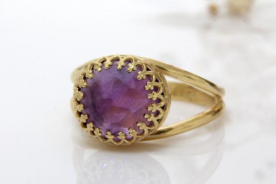 Amethyst Ring · 14k Gold Filled Ring · Gold Rings · February Birthstone Ring · February Stone Ring · Gemstone Ring · Delicate Ring