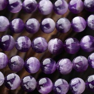 Shop Amethyst Round Beads! Natural Amethyst Quartz Smooth and Round Beads,4mm-14mm Quartz Wholesale Beads Supply,15 inches one strand | Natural genuine round Amethyst beads for beading and jewelry making.  #jewelry #beads #beadedjewelry #diyjewelry #jewelrymaking #beadstore #beading #affiliate #ad