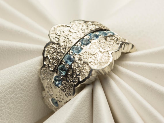 Aquamarine Wedding Band, Aquamarine Engagement Ring, Aquamarine Anniversary Ring, Aquamarine Gold Ring,white Gold Aquamarine,aquamarine Ring