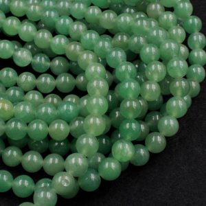 Natural Green Aventurine 4mm 6mm 8mm 10mm 12mm Round Beads Natural Green Gemstone 15.5" Strand | Natural genuine round Gemstone beads for beading and jewelry making.  #jewelry #beads #beadedjewelry #diyjewelry #jewelrymaking #beadstore #beading #affiliate #ad