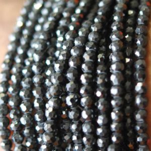 Shop Zircon Beads! Black Cubic zircon round beads 16.00 | Natural genuine faceted Zircon beads for beading and jewelry making.  #jewelry #beads #beadedjewelry #diyjewelry #jewelrymaking #beadstore #beading #affiliate #ad