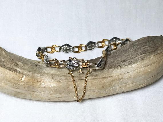 14kt Yellow And White Gold Natural Diamond Bracelet, Appraised 8,955 Usd