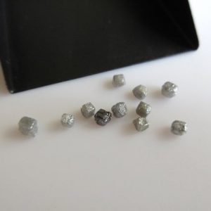 Shop Diamond Bead Shapes! 5 Pieces 3mm Natural Grey Raw Rough Loose Uncut Cube Diamonds Box Shape Diamonds Cubes Undrilled Earth Mjned Diamonds , SKU-DD147 | Natural genuine other-shape Diamond beads for beading and jewelry making.  #jewelry #beads #beadedjewelry #diyjewelry #jewelrymaking #beadstore #beading #affiliate #ad