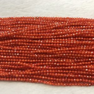 Shop Zircon Beads! Faceted Orange Cubic Zirconia 2mm – 4mm Round Cut Loose Beads 15 inch Jewelry Supply Bracelet Necklace Material Support Wholesale | Natural genuine faceted Zircon beads for beading and jewelry making.  #jewelry #beads #beadedjewelry #diyjewelry #jewelrymaking #beadstore #beading #affiliate #ad