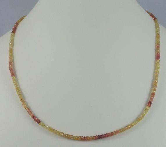 Faceted Yellow/orange Sapphire Necklace
