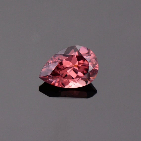 Glittery Rose Pink Zircon Gemstone From Tanzania, 2.89 Cts., 9.8 X 6.8 Mm., Pear Shape.