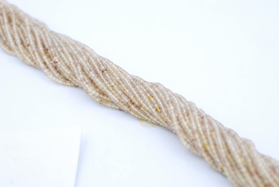 Golden Rutilated Quartz Faceted Rondelle Bead 2mm