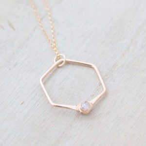 Shop Herkimer Diamond Necklaces! Herkimer Diamond Necklace , Gold Crystal Hexagon Pendant , Rose Gold , Sterling Silver  – Refraction (As Seen on Law & Order SVU) | Natural genuine Herkimer Diamond necklaces. Buy crystal jewelry, handmade handcrafted artisan jewelry for women.  Unique handmade gift ideas. #jewelry #beadednecklaces #beadedjewelry #gift #shopping #handmadejewelry #fashion #style #product #necklaces #affiliate #ad