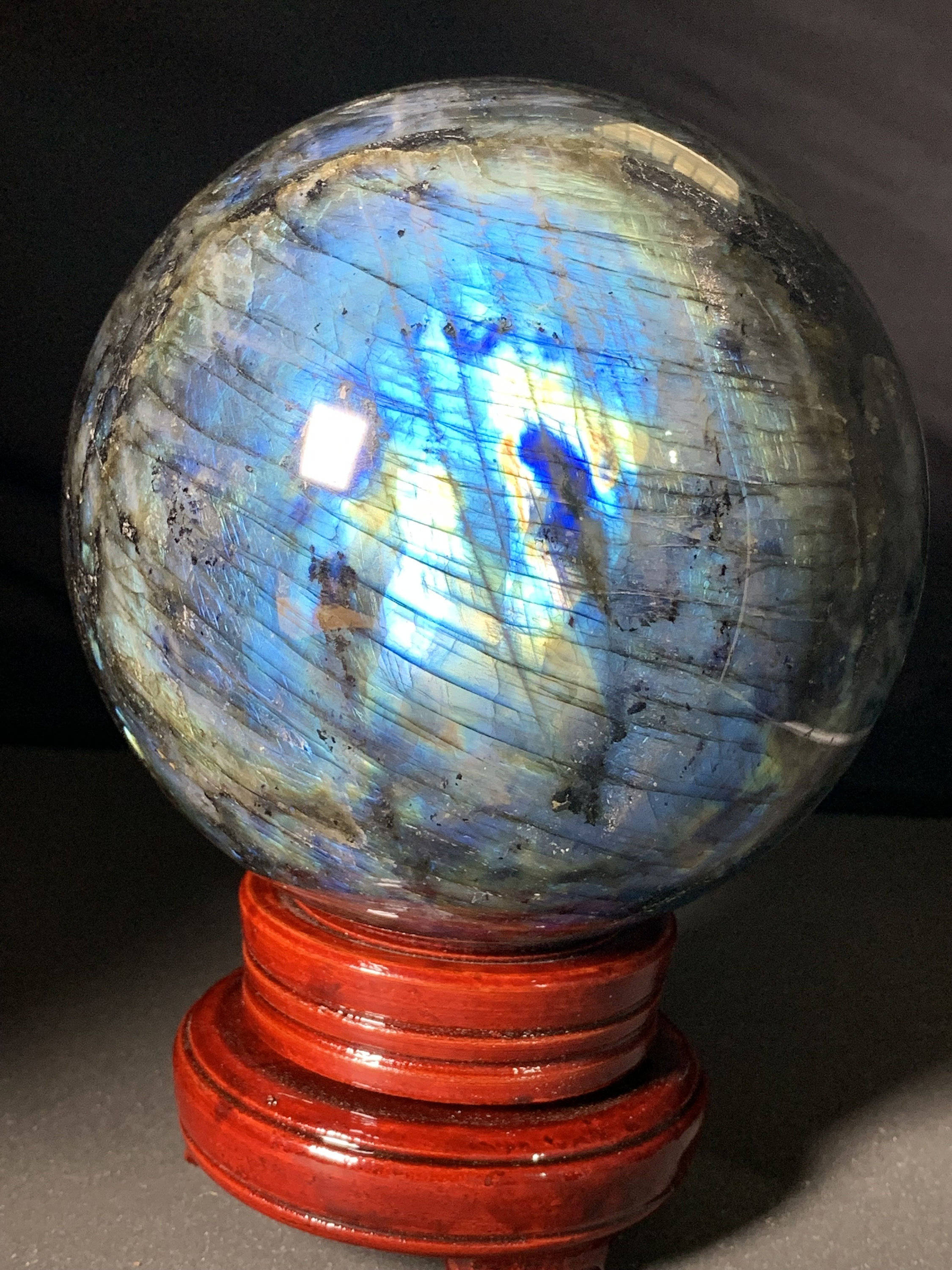 Reserved For Candace !! Large Rainbow And Blue Labradorite Sphere/natural Labradorite Ball/energy Stone /decoration/special Gift-145mm 4200g