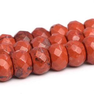 Shop Jasper Faceted Beads! Red Jasper Beads Grade AAA Genuine Natural Gemstone Faceted Rondelle Loose Beads 6MM 8MM Bulk Lot Options | Natural genuine faceted Jasper beads for beading and jewelry making.  #jewelry #beads #beadedjewelry #diyjewelry #jewelrymaking #beadstore #beading #affiliate #ad