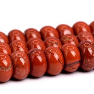 Red Jasper Beads Grade AA Genuine Natural Gemstone Rondelle Loose Beads 6x4MM 8x5MM 10x6MM Bulk Lot Options | Natural genuine rondelle Jasper beads for beading and jewelry making.  #jewelry #beads #beadedjewelry #diyjewelry #jewelrymaking #beadstore #beading #affiliate #ad