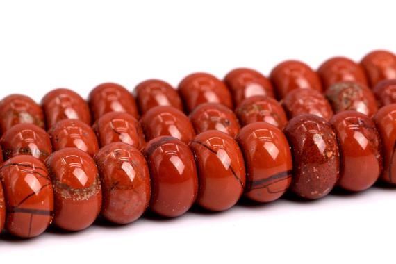 Red Jasper Beads Grade Aa Genuine Natural Gemstone Rondelle Loose Beads 6mm 8mm 10mm Bulk Lot Options