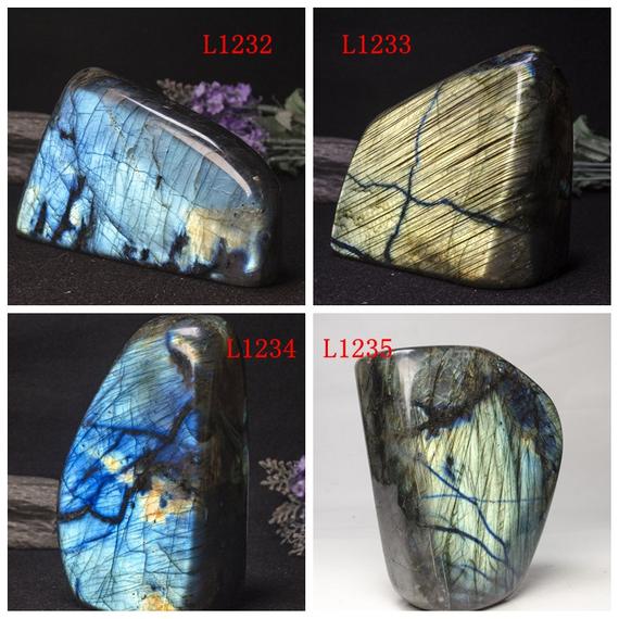 Natural Raw Labradorite Stone/light Gemstone/glossy Stone/decor/collection/polished