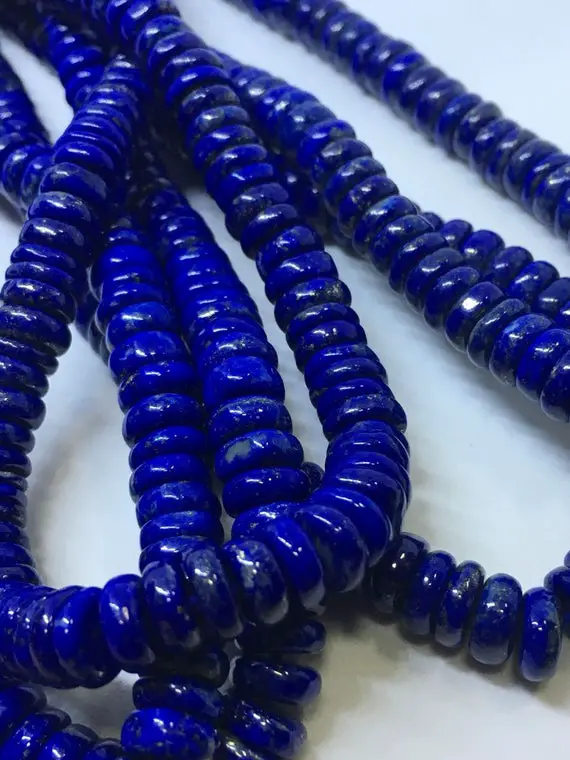 Finest Quality Aaa 100% Natural Lapis Disc Shape Beads,16 Inch Lapis Smooth Disc Beads 8-10.5mm
