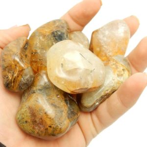 Large Golden Tumbled Rutilated Crystal Quartz – Wire Wrapping – Collecting – Chakra – Tumbled Stone (RK200BOX62-A) | Natural genuine stones & crystals in various shapes & sizes. Buy raw cut, tumbled, or polished gemstones for making jewelry or crystal healing energy vibration raising reiki stones. #crystals #gemstones #crystalhealing #crystalsandgemstones #energyhealing #affiliate #ad