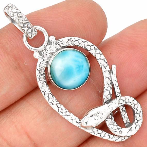 Sale, Very Beautiful Genuine And Rare Larimar Pendant, 925 Silver, With Cord Or 925 Silver Chain, One Of A Kind