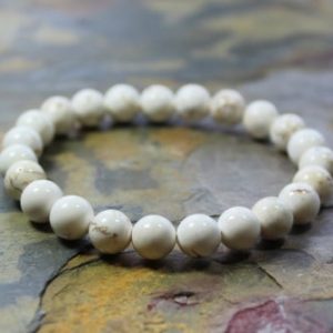 Shop Magnesite Jewelry! Magnesite Bracelet, White Turquoise Bracelet, Crown Chakra Bracelet, Magnesite Jewelry, Magnesite Stone, Meditation Beads for Healing | Natural genuine Magnesite jewelry. Buy crystal jewelry, handmade handcrafted artisan jewelry for women.  Unique handmade gift ideas. #jewelry #beadedjewelry #beadedjewelry #gift #shopping #handmadejewelry #fashion #style #product #jewelry #affiliate #ad