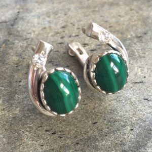 Shop Malachite Earrings! Malachite Earrings, Gemstone Earrings, Vintage Earrings, Green Earrings, Natural Gem, African Stone, Solid Silver, Silver Earrings | Natural genuine Malachite earrings. Buy crystal jewelry, handmade handcrafted artisan jewelry for women.  Unique handmade gift ideas. #jewelry #beadedearrings #beadedjewelry #gift #shopping #handmadejewelry #fashion #style #product #earrings #affiliate #ad