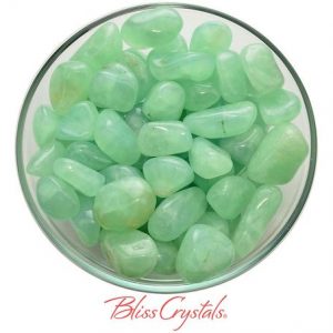 Shop Prehnite Stones & Crystals! 1 PREHNITE Tumbled Stone Spring Green for Peace Harmony #PT48 | Natural genuine stones & crystals in various shapes & sizes. Buy raw cut, tumbled, or polished gemstones for making jewelry or crystal healing energy vibration raising reiki stones. #crystals #gemstones #crystalhealing #crystalsandgemstones #energyhealing #affiliate #ad