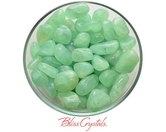 1 Prehnite Tumbled Stone Spring Green For Peace Harmony #pt48