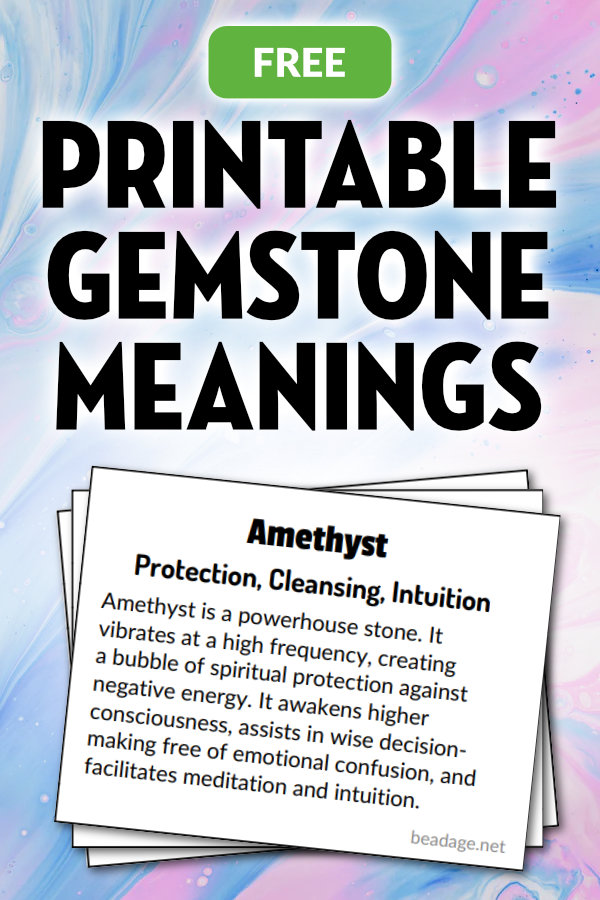Free Printable Gemstone Crystal Meaning Cards Beadage