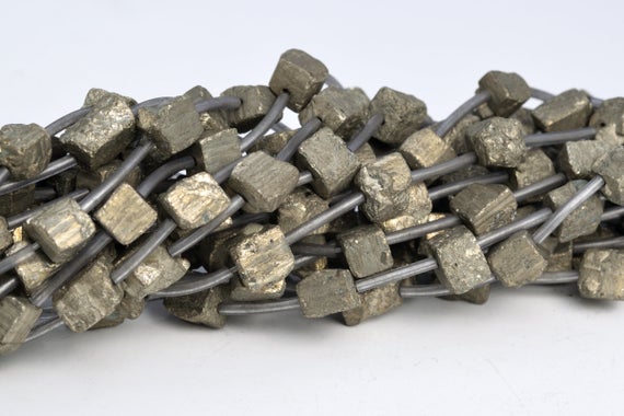 8-10mm Copper Pyrite Beads Hexagon Cube Grade Aaa Natural Gemstone Full Strand Loose Beads 15.5" Bulk Lot 1,3,5,10 And 50 (104530-1232)