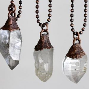 Shop Quartz Crystal Pendants! Raw Crystal Necklace – Clear Quartz Point Pendant – Beaded Stone – Layering Necklace | Natural genuine Quartz pendants. Buy crystal jewelry, handmade handcrafted artisan jewelry for women.  Unique handmade gift ideas. #jewelry #beadedpendants #beadedjewelry #gift #shopping #handmadejewelry #fashion #style #product #pendants #affiliate #ad