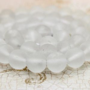 Shop Quartz Crystal Round Beads! Natural Quartz, Matte Frosted Clear White Quartz Round Ball Sphere Loose Gemstone Beads (6mm 8mm 10mm 12mm) – PG144 | Natural genuine round Quartz beads for beading and jewelry making.  #jewelry #beads #beadedjewelry #diyjewelry #jewelrymaking #beadstore #beading #affiliate #ad
