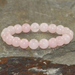 Pink Heart Chakra Wrist Mala Beads, 8mm A Grade Rose Quartz Yoga Bracelet, Anahata Seven Chakra Jewelry,Healing the Heart & Compassion | Natural genuine Array bracelets. Buy crystal jewelry, handmade handcrafted artisan jewelry for women.  Unique handmade gift ideas. #jewelry #beadedbracelets #beadedjewelry #gift #shopping #handmadejewelry #fashion #style #product #bracelets #affiliate #ad