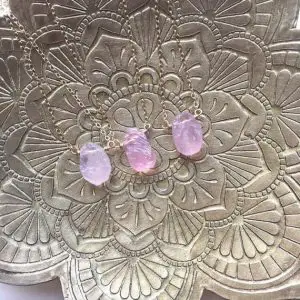 Raw Rose Quartz Drop Necklace, Crystal Necklace, Rose Quartz Pendant, Necklaces For Women | Natural genuine Rose Quartz necklaces. Buy crystal jewelry, handmade handcrafted artisan jewelry for women.  Unique handmade gift ideas. #jewelry #beadednecklaces #beadedjewelry #gift #shopping #handmadejewelry #fashion #style #product #necklaces #affiliate #ad