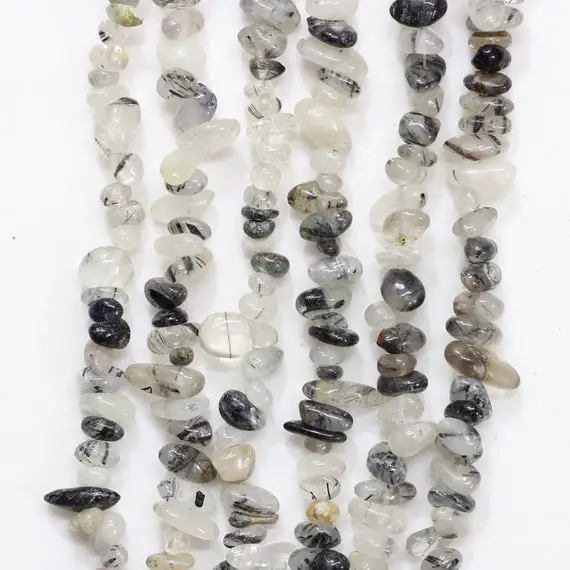 Rutilated Quartz Chip Beads Loose Gemstone Bead Wholesale Yha-289