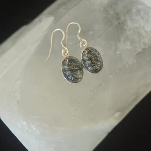 Shop Rutilated Quartz Earrings! Black Rutile Earrings // Black Rutilated Quartz Earrings // Black Rutile Quartz Earrings // Rutile and Silver Earrings | Natural genuine Rutilated Quartz earrings. Buy crystal jewelry, handmade handcrafted artisan jewelry for women.  Unique handmade gift ideas. #jewelry #beadedearrings #beadedjewelry #gift #shopping #handmadejewelry #fashion #style #product #earrings #affiliate #ad