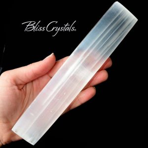 1 Long SELENITE Bar Shaped Wand Polished 7 inch + for Meditation Feng Shui #SG10 | Natural genuine stones & crystals in various shapes & sizes. Buy raw cut, tumbled, or polished gemstones for making jewelry or crystal healing energy vibration raising reiki stones. #crystals #gemstones #crystalhealing #crystalsandgemstones #energyhealing #affiliate #ad