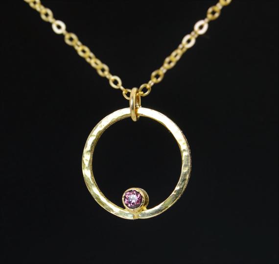 Solid 14k Gold Alexandrite Necklace, Mom Necklace, June Birthstone Necklace, Alexandrite Necklace, Mother's Necklace, Alexandrite