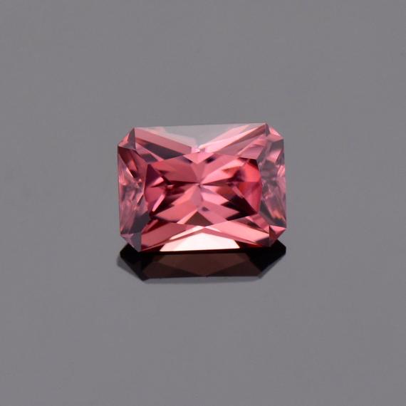 Superb Rose Pink Zircon Gemstone From Tanzania, 2.52 Cts., 8 X 6 Mm., Radiant Emerald Cut