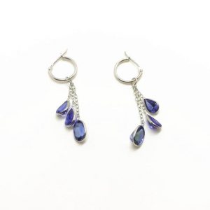 Shop Tanzanite Earrings! 14K White Gold Natural Tanzanite (5.0 ct) Earrings, Appraised 3,450 CAD | Natural genuine Tanzanite earrings. Buy crystal jewelry, handmade handcrafted artisan jewelry for women.  Unique handmade gift ideas. #jewelry #beadedearrings #beadedjewelry #gift #shopping #handmadejewelry #fashion #style #product #earrings #affiliate #ad