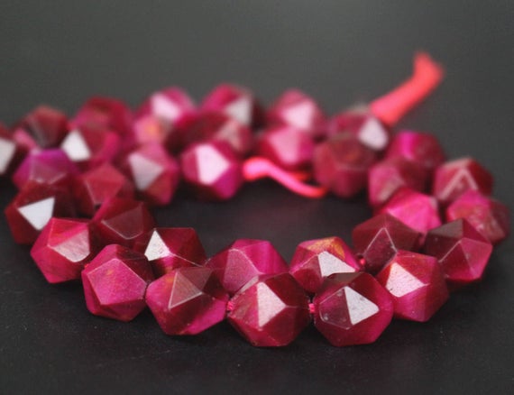 Natural Red Tigereye Faceted Nugget Beads,6mm/8mm/10mm/12mm Faceted Red Tigereye Nugget Beads,15 Inches One Starand