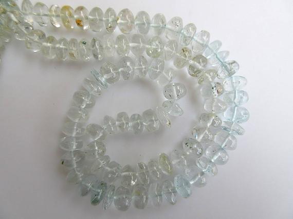 Blue Topaz Rondelle Beads, Smooth Blue Topaz Rondelle Beads, 6mm To 10mm Beads, 16 Inch Strand, Gds662