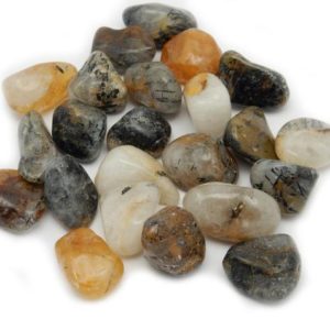 Shop Tumbled Rutilated Quartz Crystals & Pocket Stones! Tumbled Rutilated Crystal Quartz – Wire Wrapping – Collecting – Chakra – Tumbled Stone (RK200BOX53) | Natural genuine stones & crystals in various shapes & sizes. Buy raw cut, tumbled, or polished gemstones for making jewelry or crystal healing energy vibration raising reiki stones. #crystals #gemstones #crystalhealing #crystalsandgemstones #energyhealing #affiliate #ad