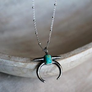 Shop Turquoise Jewelry! Naja Sterling Silver Pendant Necklace December Birthstone Genuine Turquoise jewelry Native America Jewelry For Women unique gift | Natural genuine Turquoise jewelry. Buy crystal jewelry, handmade handcrafted artisan jewelry for women.  Unique handmade gift ideas. #jewelry #beadedjewelry #beadedjewelry #gift #shopping #handmadejewelry #fashion #style #product #jewelry #affiliate #ad