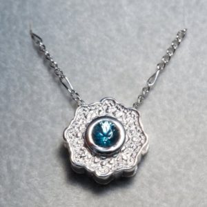 Unique Lace Pendant, Birthstone Gold Pendant, Blue Zircon Pendant, Gold Lace Necklace | Natural genuine Zircon pendants. Buy crystal jewelry, handmade handcrafted artisan jewelry for women.  Unique handmade gift ideas. #jewelry #beadedpendants #beadedjewelry #gift #shopping #handmadejewelry #fashion #style #product #pendants #affiliate #ad