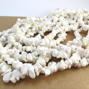 Shop Magnesite Beads! White Magnesite Chips, One (1) 34" inch Strands, Beading Supplies, Jewelry Supplies, Item 988gsm | Natural genuine chip Magnesite beads for beading and jewelry making.  #jewelry #beads #beadedjewelry #diyjewelry #jewelrymaking #beadstore #beading #affiliate #ad