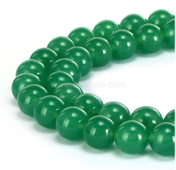 U Pick 1 Strand/15" Natural Aaa Green Agate Healing Gemstone 4mm 6mm 8mm 10mm Round Beads For Earrings Bracelet  Necklace Jewelry Making
