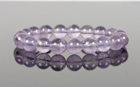 Amethyst Bracelet, Chakra Gemstone Bracelet, Purple Handmade Gemstone Jewelry