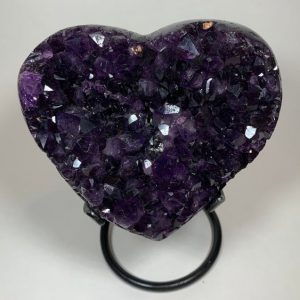 Shop Raw & Rough Amethyst Stones! 4.6" AMETHYST Crystal Heart – Raw Druzy Amethyst – Natural Cluster – Collectible Stone – Meditation Crystal- Display/Decor- From Uruguay 2lb | Natural genuine stones & crystals in various shapes & sizes. Buy raw cut, tumbled, or polished gemstones for making jewelry or crystal healing energy vibration raising reiki stones. #crystals #gemstones #crystalhealing #crystalsandgemstones #energyhealing #affiliate #ad