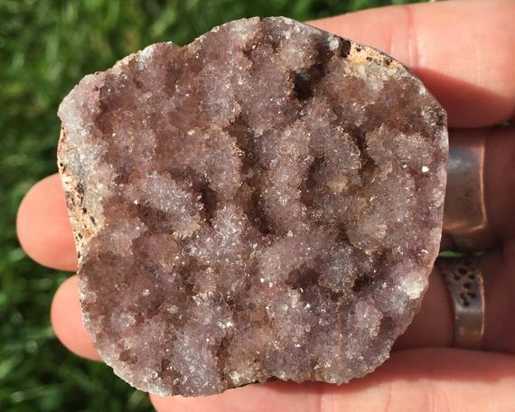 Amethyst On Barite From Alacham Mine In Turkey #7 Crystal Cluster, Druzy Pockets, Sparkly Purple Gemstone Specimen, February Birthstone Gift