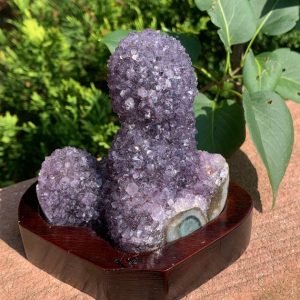 Shop Raw & Rough Amethyst Stones! AMETHYST STALACTITE – Large Amethyst Crystal – Raw Amethyst Cluster – Collectible – Meditation Crystal – Display – Decor- From Uruguay- 412g | Natural genuine stones & crystals in various shapes & sizes. Buy raw cut, tumbled, or polished gemstones for making jewelry or crystal healing energy vibration raising reiki stones. #crystals #gemstones #crystalhealing #crystalsandgemstones #energyhealing #affiliate #ad